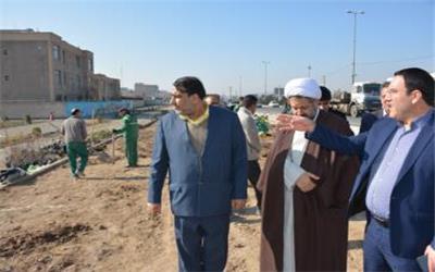 بازدید فرماندار رباط کریم از روند اجرایی پروژه بوستان غدیر