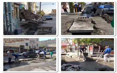 اصلاح و بازسازی پل ورودی خیابان شهید کریمی