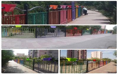 اتمام عملیات پیاده راه رنگین کمان در شهر پرند