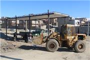 سه باب مغازه احداث شده در زمین با کاربری فضای سبز در بلوار دکتر حسینی سنندج تخریب شد