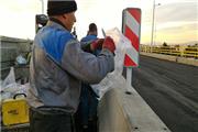 70 درصد تابلوهای ترافیکی پل امام رضا(ع) نصب شد