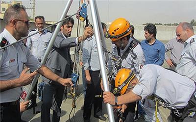 کلاس تخصصی تجهیزات امداد و نجات و عملیات امدادی در حوادث چاه ویژه آتش نشانی های استان تهران برگزار گردید