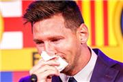 اشک‌های بی امان در نشست خبری/ «مسی»: نمی‌خواستم از بارسلونا بروم